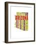 Arizona Word Cloud Map-NaxArt-Framed Art Print