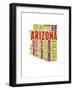 Arizona Word Cloud Map-NaxArt-Framed Art Print