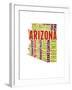 Arizona Word Cloud Map-NaxArt-Framed Art Print