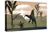 Arizonasaurus Dinosaur Amongst Pachypteris Trees-Stocktrek Images-Stretched Canvas