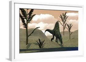 Arizonasaurus Dinosaur Amongst Pachypteris Trees-Stocktrek Images-Framed Art Print