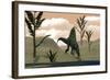 Arizonasaurus Dinosaur Amongst Pachypteris Trees-Stocktrek Images-Framed Art Print