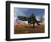 Arizonasaurus Dinosaur in the Desert with Pachypteris Trees-Stocktrek Images-Framed Art Print