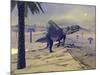 Arizonasaurus Dinosaur Walking in the Desert-Stocktrek Images-Mounted Art Print
