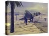 Arizonasaurus Dinosaur Walking in the Desert-Stocktrek Images-Stretched Canvas