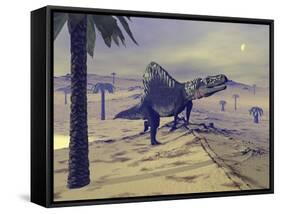 Arizonasaurus Dinosaur Walking in the Desert-Stocktrek Images-Framed Stretched Canvas