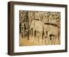 Arjuna's Penance Granite Carvings, Mamallapuram (Mahabalipuram), UNESCO World Heritage Site, India-Tuul-Framed Photographic Print