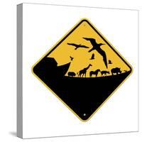 Ark Crossing Sign-J Hovenstine Studios-Stretched Canvas