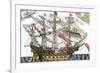 Ark Royal, the Flagship Which Led the English Fleet against the Spanish Armada, c.1588-null-Framed Giclee Print