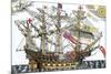 Ark Royal, the Flagship Which Led the English Fleet against the Spanish Armada, c.1588-null-Mounted Giclee Print