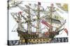 Ark Royal, the Flagship Which Led the English Fleet against the Spanish Armada, c.1588-null-Stretched Canvas