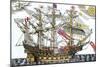 Ark Royal, the Flagship Which Led the English Fleet against the Spanish Armada, c.1588-null-Mounted Giclee Print