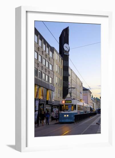 Arkaden Shopping Centre and Tram at Dusk, Gothenburg, Sweden, Scandinavia, Europe-Frank Fell-Framed Photographic Print