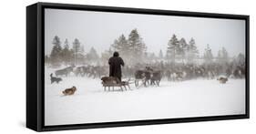 Arkadij Drives a Herd of Reindeer-Marcel Rebro-Framed Stretched Canvas