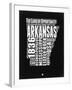 Arkansas Black and White Map-NaxArt-Framed Art Print