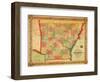 Arkansas - Panoramic Map-Lantern Press-Framed Art Print