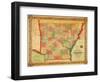 Arkansas - Panoramic Map-Lantern Press-Framed Art Print