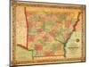 Arkansas - Panoramic Map-Lantern Press-Mounted Art Print