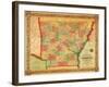 Arkansas - Panoramic Map-Lantern Press-Framed Art Print