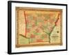 Arkansas - Panoramic Map-Lantern Press-Framed Art Print