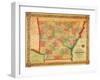 Arkansas - Panoramic Map-Lantern Press-Framed Art Print