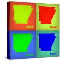 Arkansas Pop Art Map 1-NaxArt-Stretched Canvas