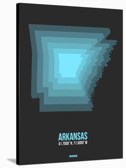 Arkansas Radiant Map 4-NaxArt-Stretched Canvas