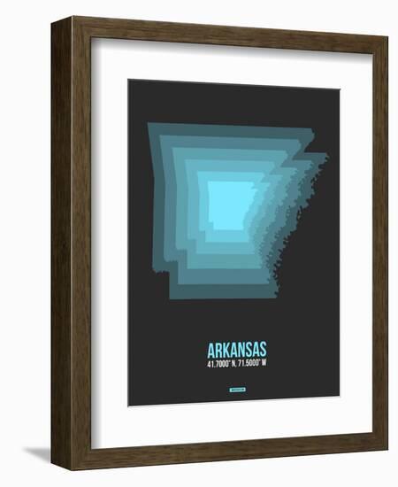 Arkansas Radiant Map 4-NaxArt-Framed Art Print