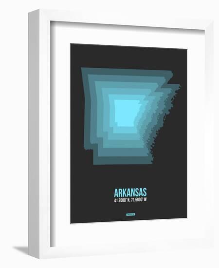 Arkansas Radiant Map 4-NaxArt-Framed Art Print