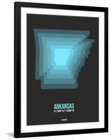 Arkansas Radiant Map 4-NaxArt-Framed Art Print