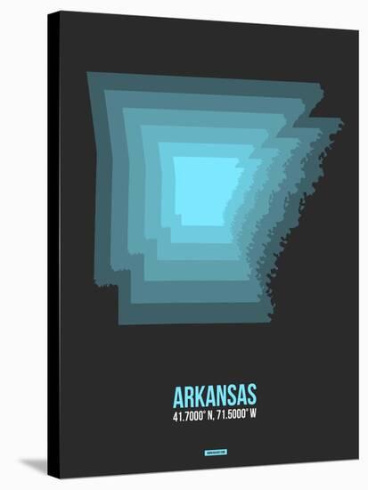 Arkansas Radiant Map 4-NaxArt-Stretched Canvas