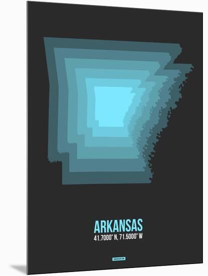 Arkansas Radiant Map 4-NaxArt-Mounted Art Print