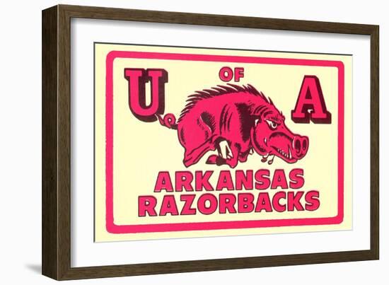 Arkansas Razorback Mascot-null-Framed Art Print