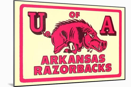 Arkansas Razorback Mascot-null-Mounted Art Print