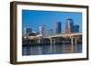 Arkansas River and skyline in Little Rock, Arkansas-null-Framed Photographic Print