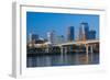 Arkansas River and skyline in Little Rock, Arkansas-null-Framed Photographic Print