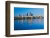 Arkansas River and skyline in Little Rock, Arkansas-null-Framed Photographic Print