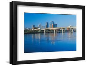 Arkansas River and skyline in Little Rock, Arkansas-null-Framed Photographic Print