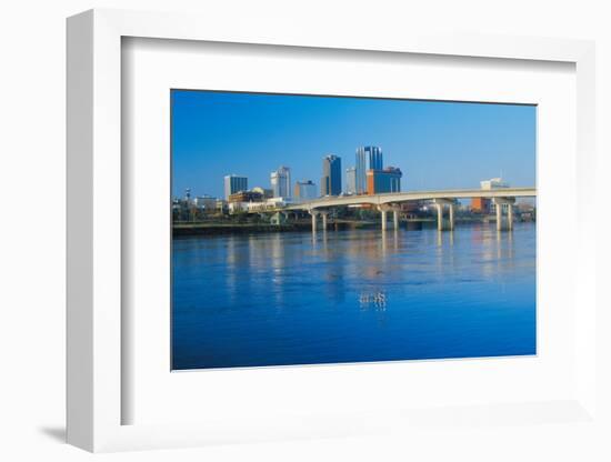 Arkansas River and skyline in Little Rock, Arkansas-null-Framed Photographic Print