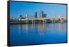 Arkansas River and skyline in Little Rock, Arkansas-null-Framed Stretched Canvas