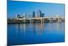 Arkansas River and skyline in Little Rock, Arkansas-null-Mounted Photographic Print