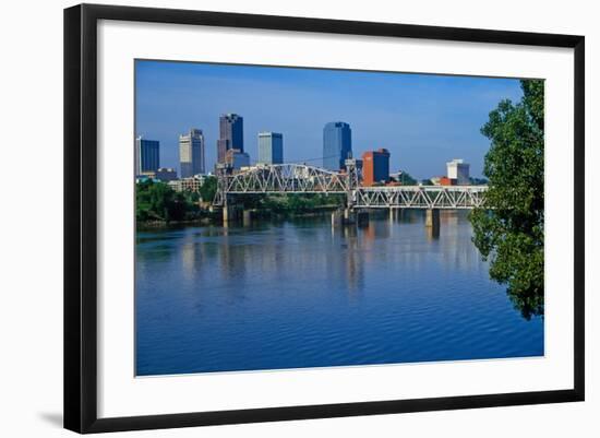 Arkansas River view from North Little Rock, Little Rock, Arkansas-null-Framed Photographic Print