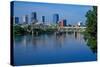 Arkansas River view from North Little Rock, Little Rock, Arkansas-null-Stretched Canvas