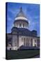 Arkansas State Capitol Exterior at Dusk, Little Rock, Arkansas, USA-Walter Bibikow-Stretched Canvas