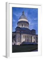 Arkansas State Capitol Exterior at Dusk, Little Rock, Arkansas, USA-Walter Bibikow-Framed Photographic Print