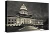 Arkansas State Capitol Exterior at Dusk, Little Rock, Arkansas, USA-Walter Bibikow-Stretched Canvas