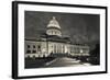 Arkansas State Capitol Exterior at Dusk, Little Rock, Arkansas, USA-Walter Bibikow-Framed Photographic Print