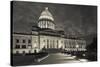 Arkansas State Capitol Exterior at Dusk, Little Rock, Arkansas, USA-Walter Bibikow-Stretched Canvas