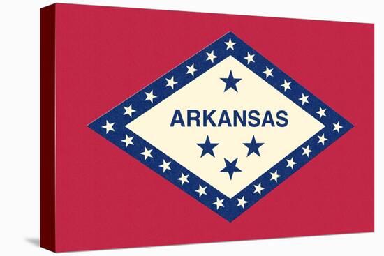 Arkansas State Flag-Lantern Press-Stretched Canvas