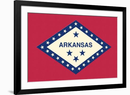 Arkansas State Flag-Lantern Press-Framed Art Print